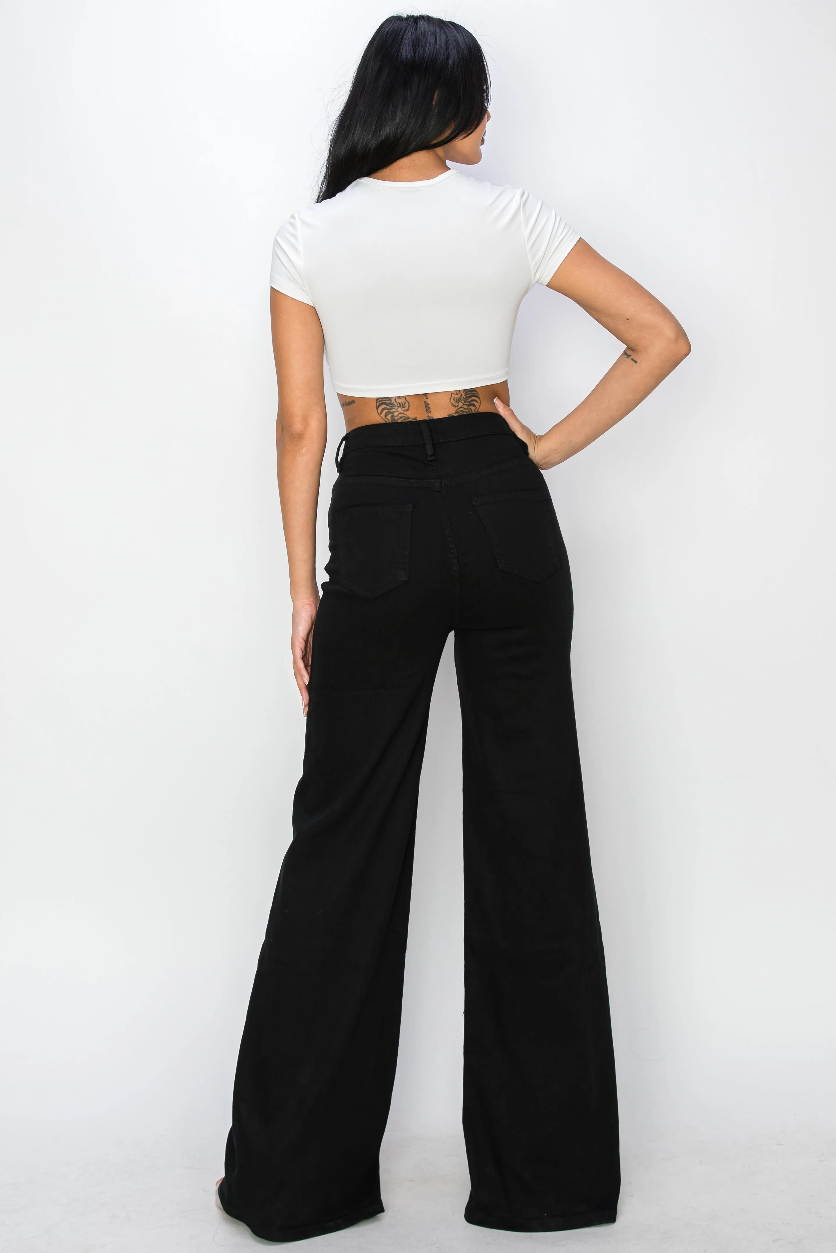 40680 High Rise Wide Leg Jeans