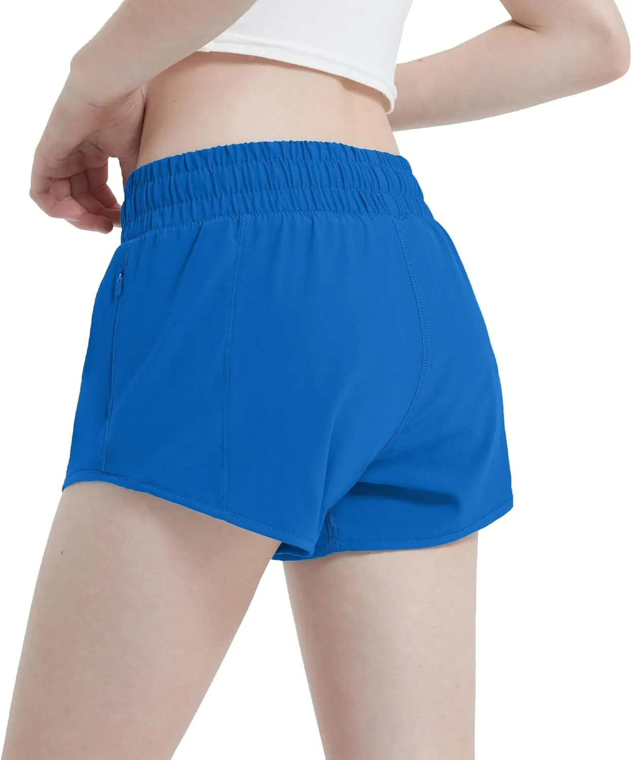 Aurefin Girls Lightweight Athletic Shorts, Quick Dry Running Shorts with Zip Pocket, Workout Sports Short for Teen Kids