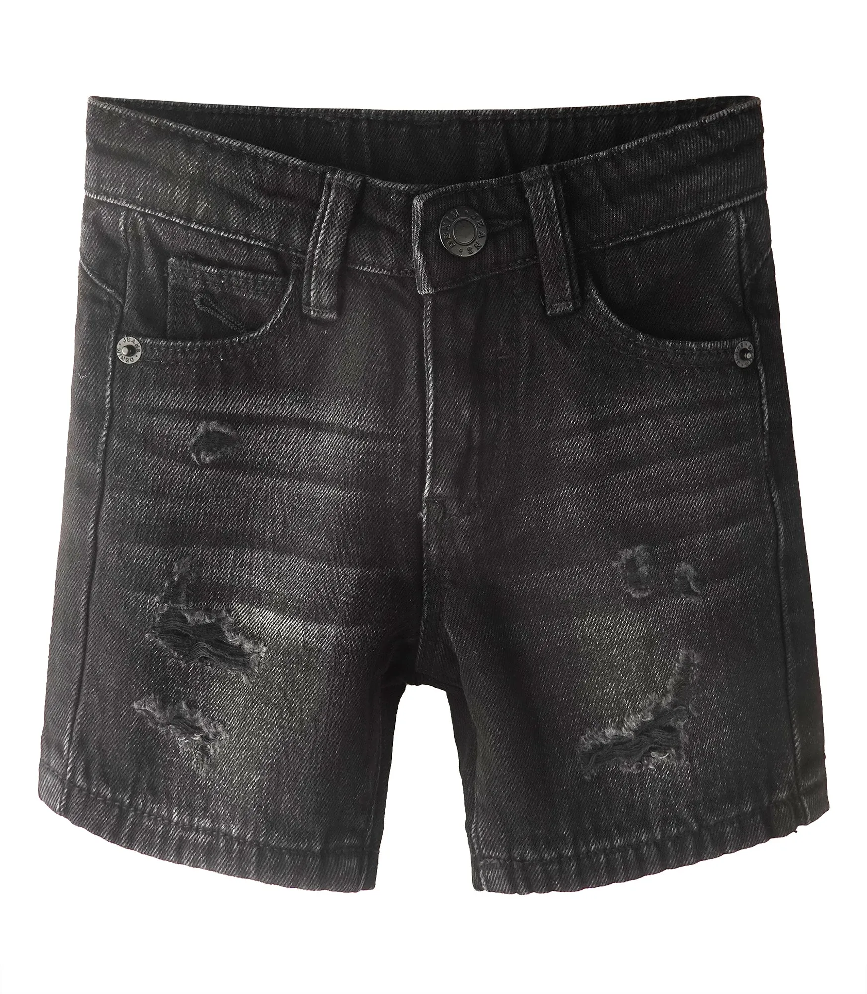 Baby Denim Shorts,Elastic WaistBand Inside Ripped Holes Summer Half Jeans