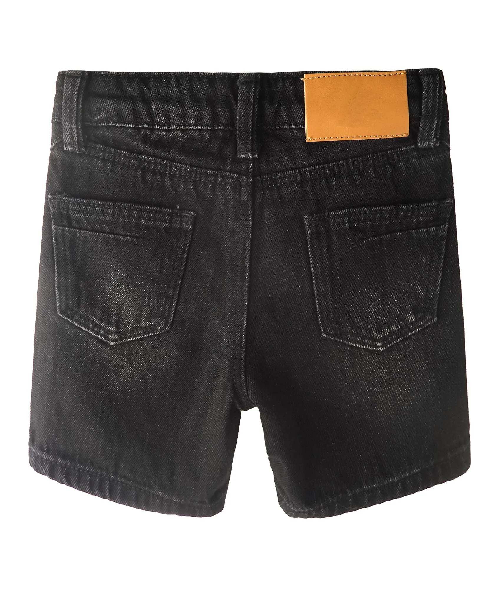 Baby Denim Shorts,Elastic WaistBand Inside Ripped Holes Summer Half Jeans