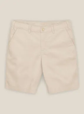 Beige Cotton Power Stretch Chino Shorts