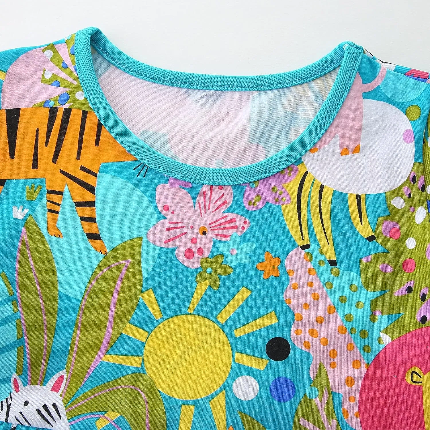 BeiVSlley Baby Girls Cotton Dress - Short Sleeve Toddler Summer Dresses, Kids Comfy Twirl A-Line Sundress for 2-7T