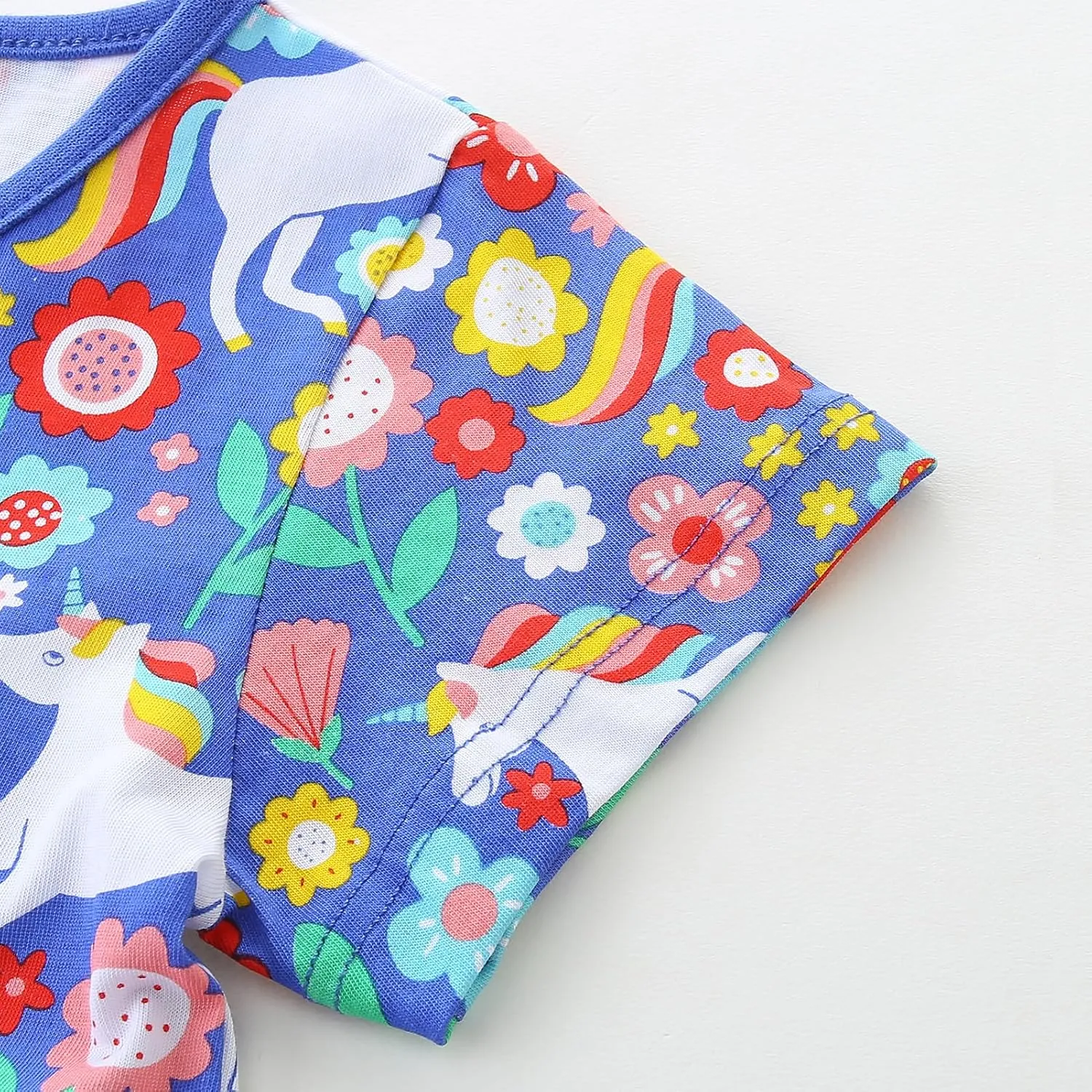 BeiVSlley Baby Girls Cotton Dress - Short Sleeve Toddler Summer Dresses, Kids Comfy Twirl A-Line Sundress for 2-7T
