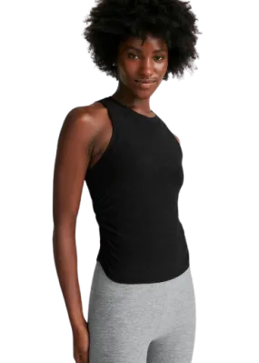 Beyond Yoga Featherweight Your Fit Shirred Tank - Darkest Night