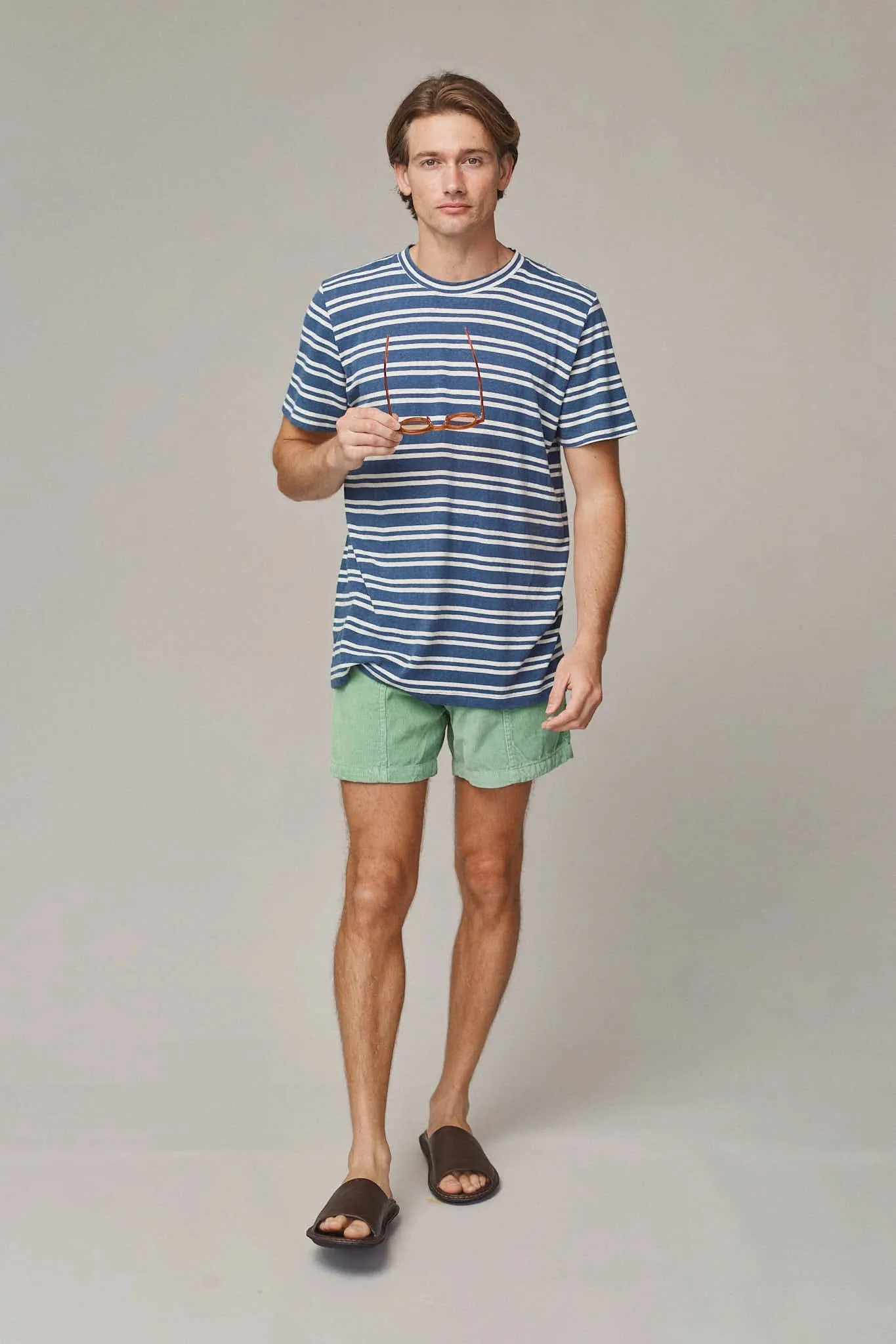 Blue and White Stripe Jung Tee