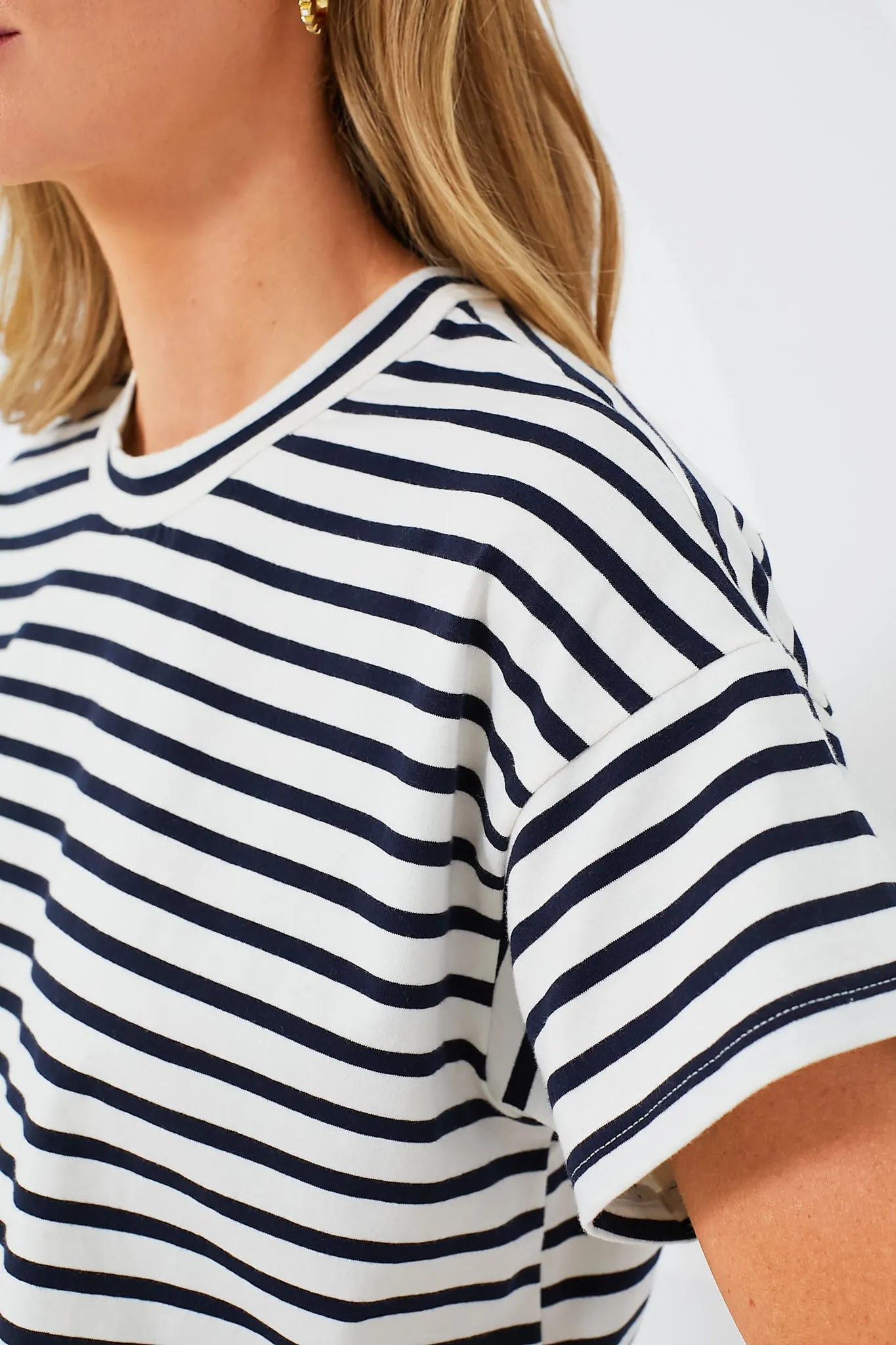 Blue Striped Presley Boyfriend Tee