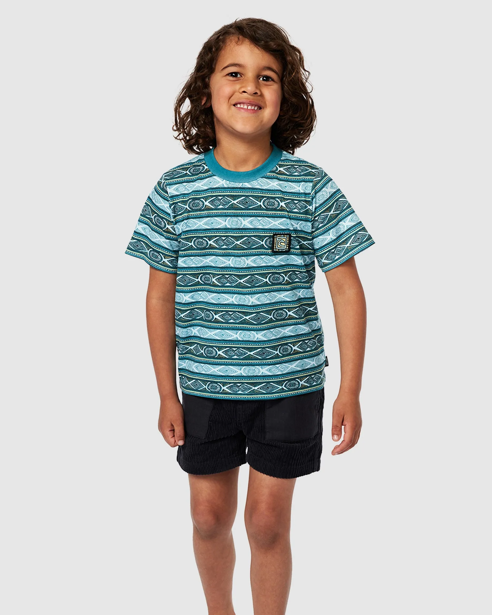 BOYS 2-7 TUBE STRIPE T-SHIRT