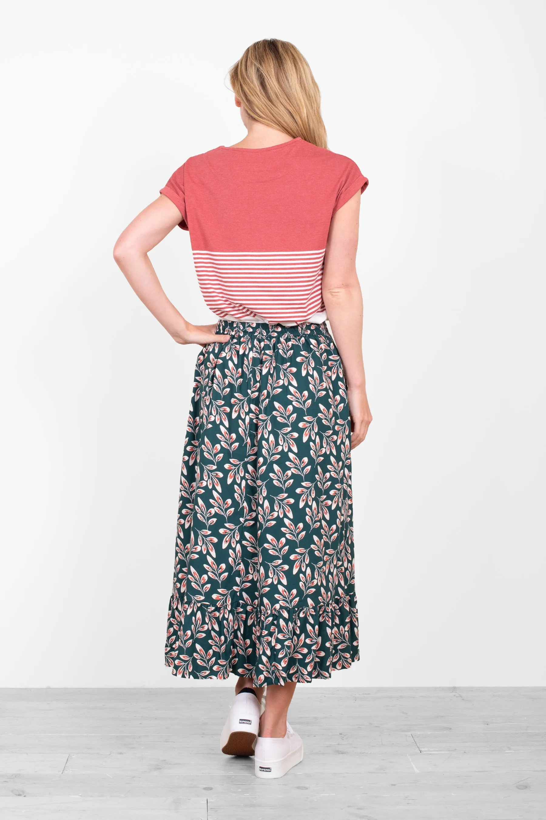 BRAKEBURN AUTUMN BREEZE MIDAXI SKIRT