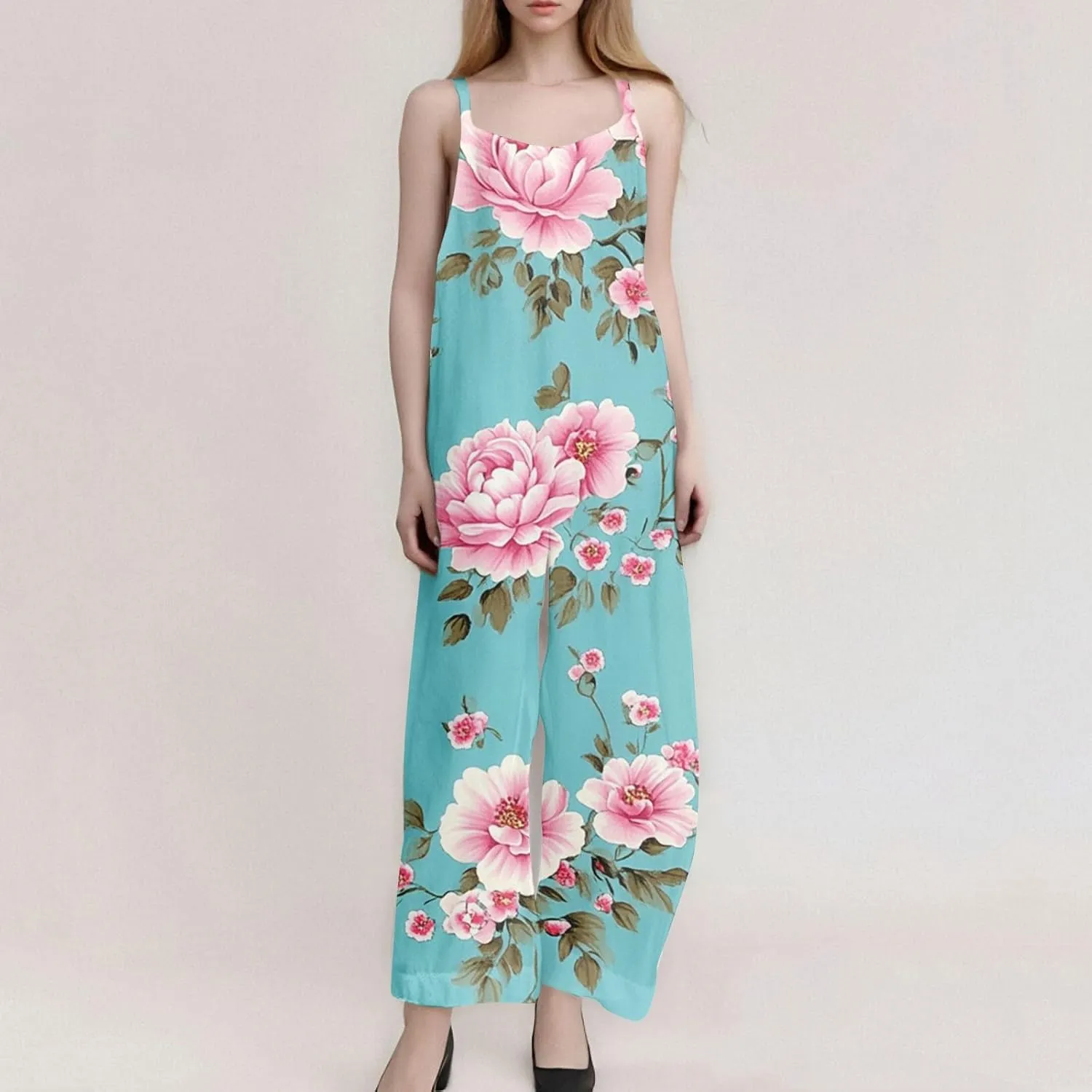 Casual Womens Jumpsuit, Fashion Loose Trendy Spring Wide Leg Boho Womens Rompers for Summer