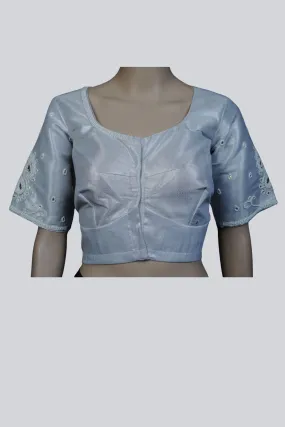 Chic Maggam Work Blouse with Stunning Back Tassels at JCS Fashions
