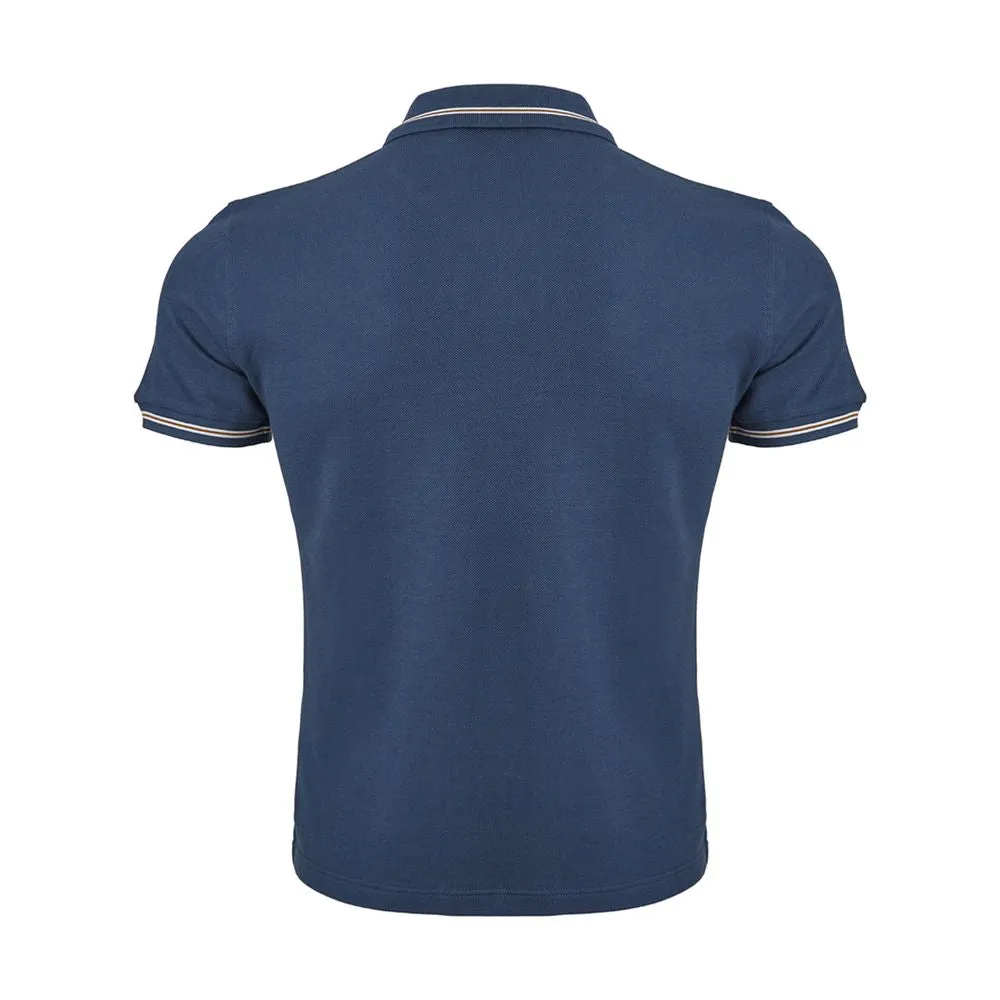 Corneliani Elegant Blue Italian Cotton Polo Shirt