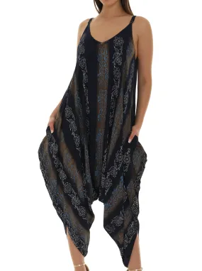 Floral Print Sleeveless Women Harem Jumpsuit