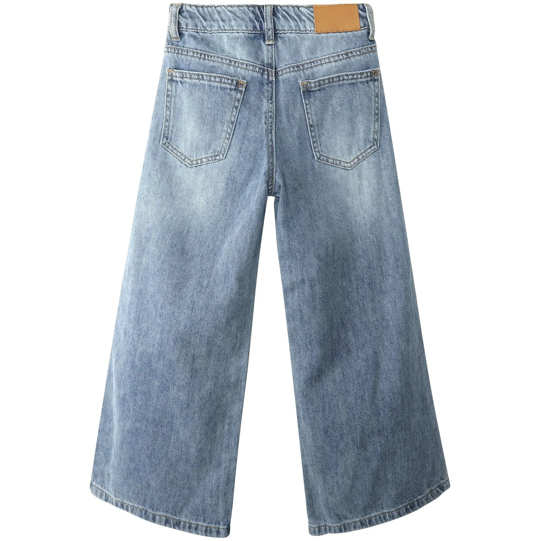 Girls Jeans, 12M-13T Wide Size Range Wide-leg Flared Denim Pants