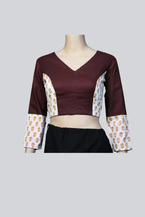 JCS Fashions Exclusive Designer Blouse in High-Quality Cotton, Back Open