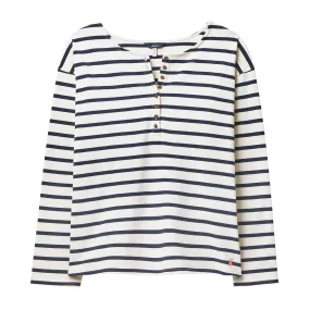 Joules Ladies Olive Long Sleeve Henley Top