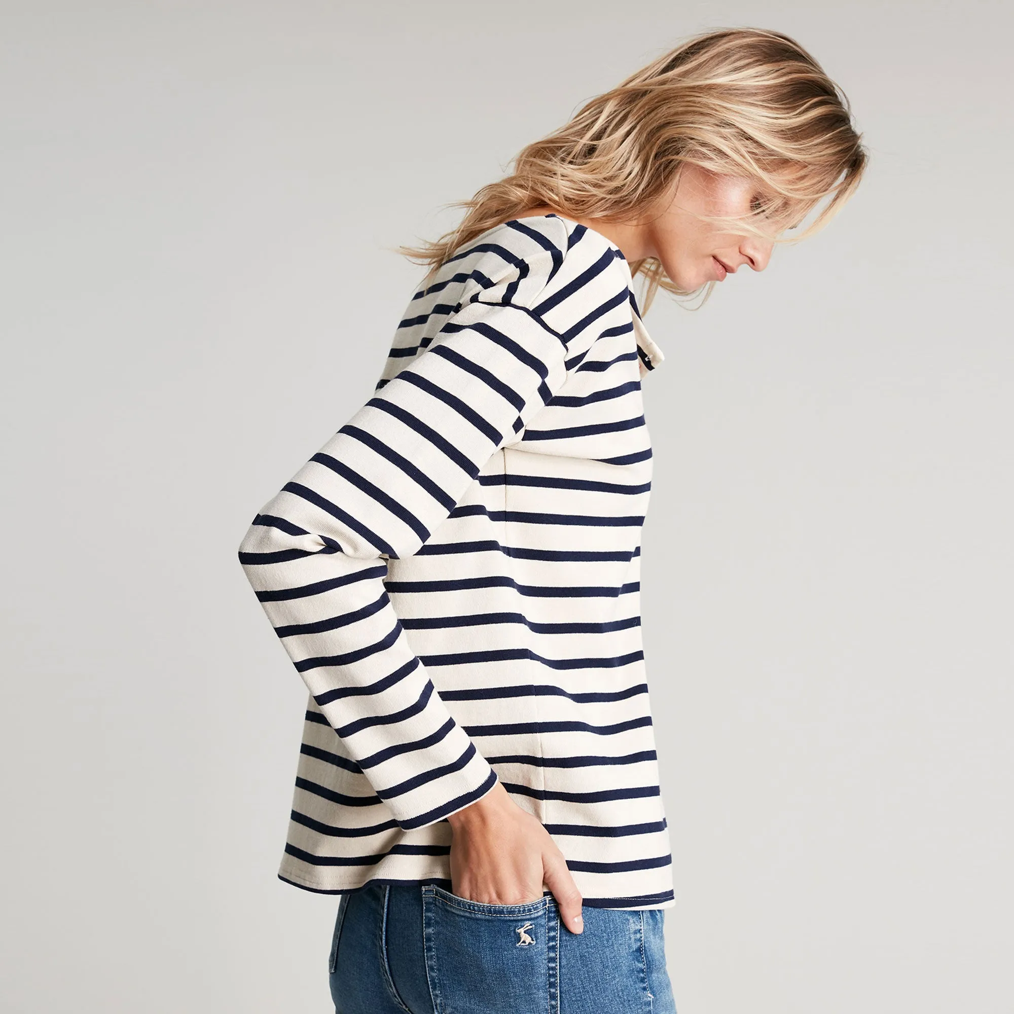 Joules Ladies Olive Long Sleeve Henley Top