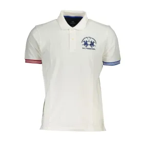 La Martina Elegant White Polo with Contrast Details