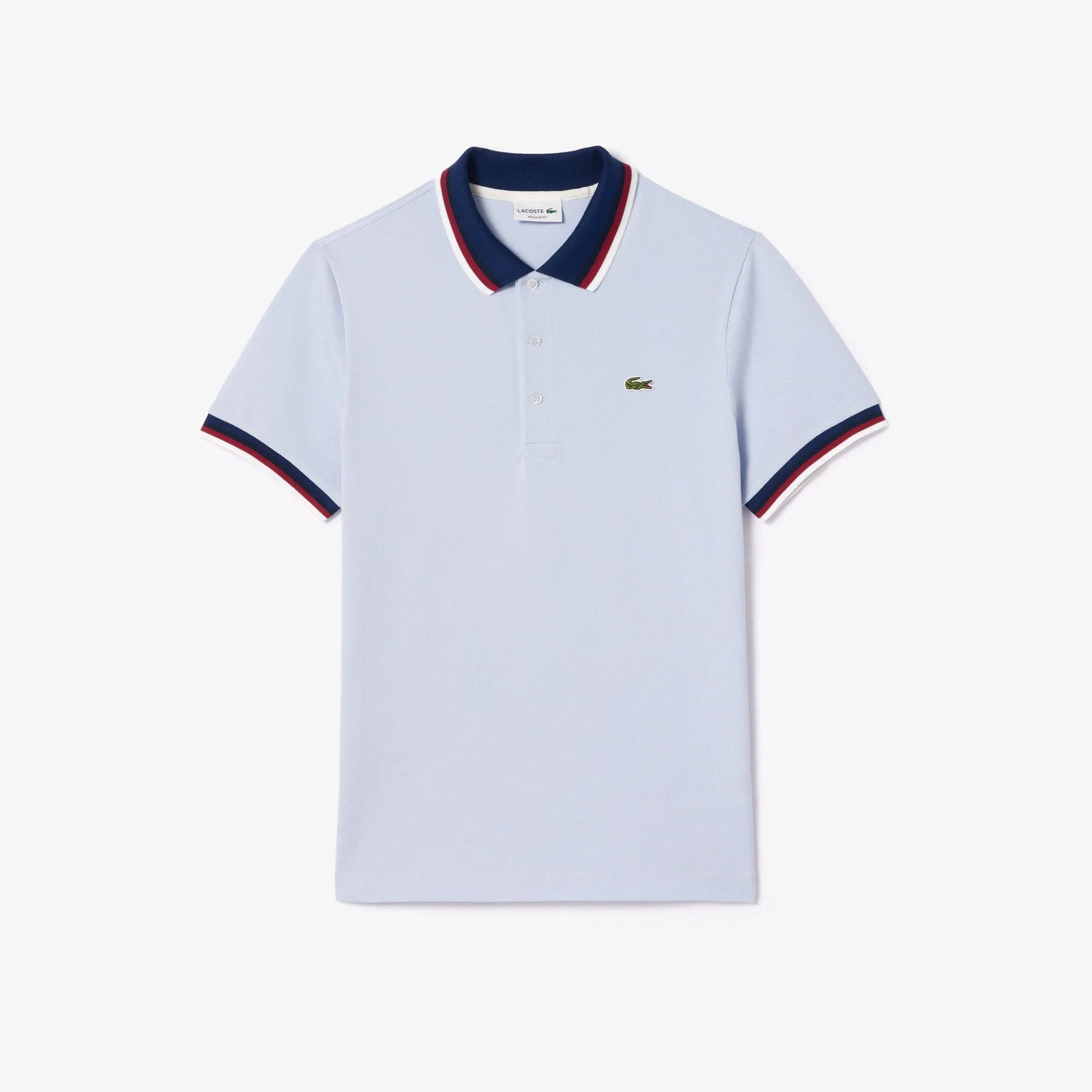 Lacoste Regular Fit Polo Shirt with Contrasting Collar in Light Blue J2G