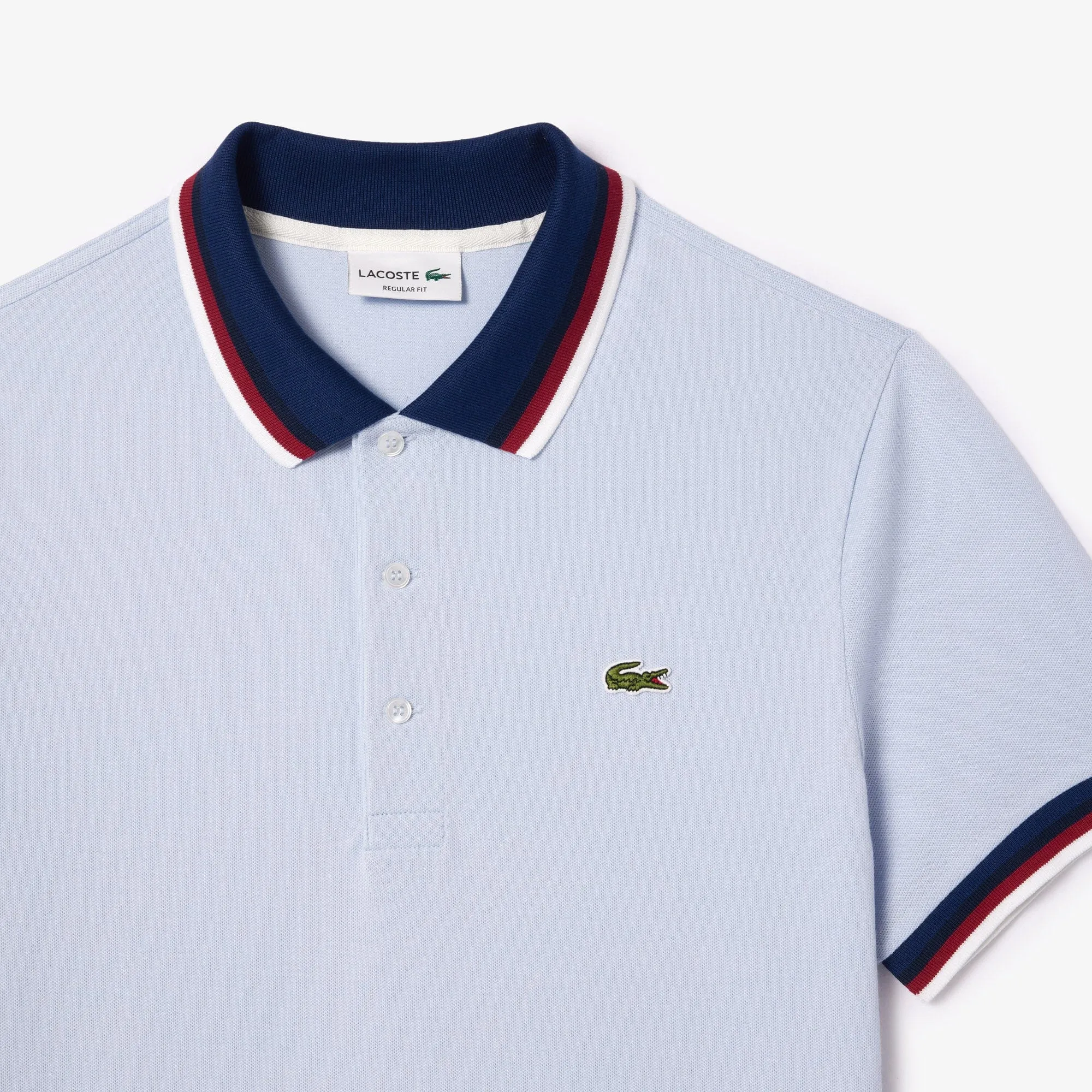 Lacoste Regular Fit Polo Shirt with Contrasting Collar in Light Blue J2G