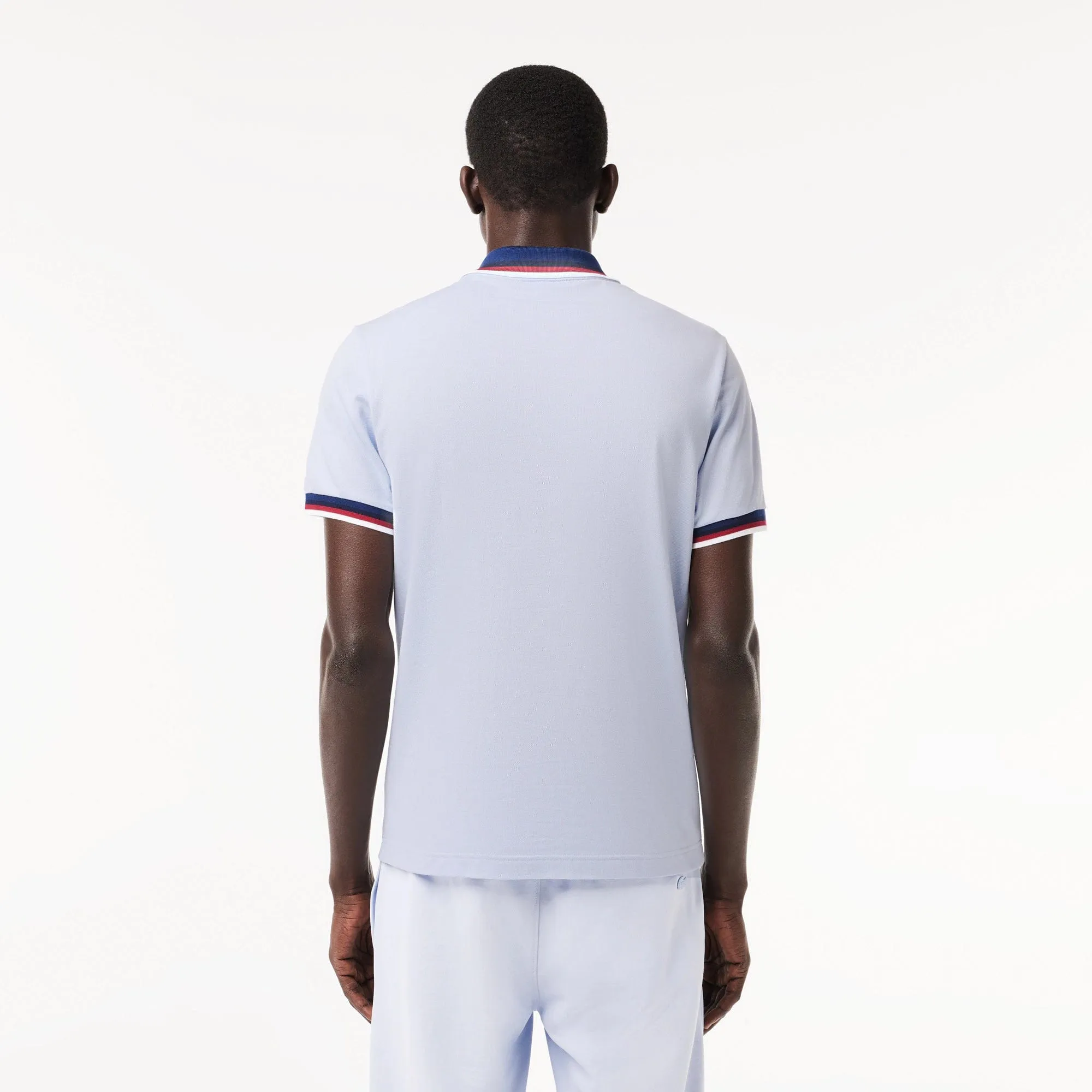 Lacoste Regular Fit Polo Shirt with Contrasting Collar in Light Blue J2G