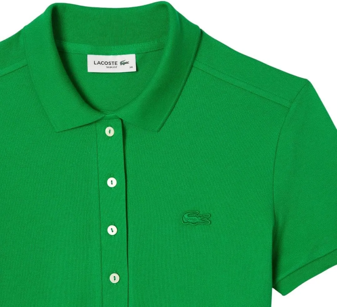 Lacoste Women's L.12.D Slim Fit Stretch Mini Pique Polo