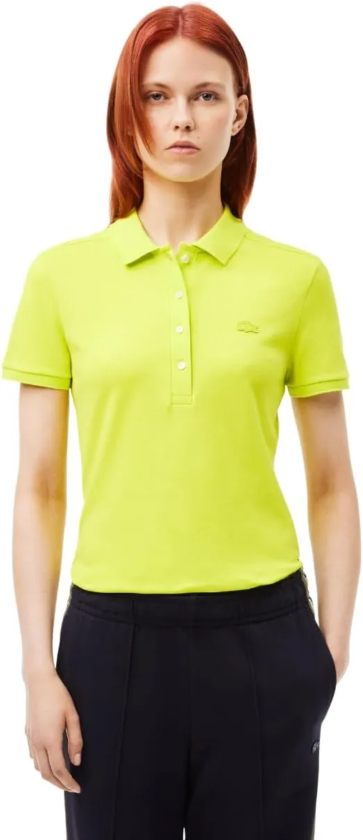 Lacoste Women's L.12.D Slim Fit Stretch Mini Pique Polo