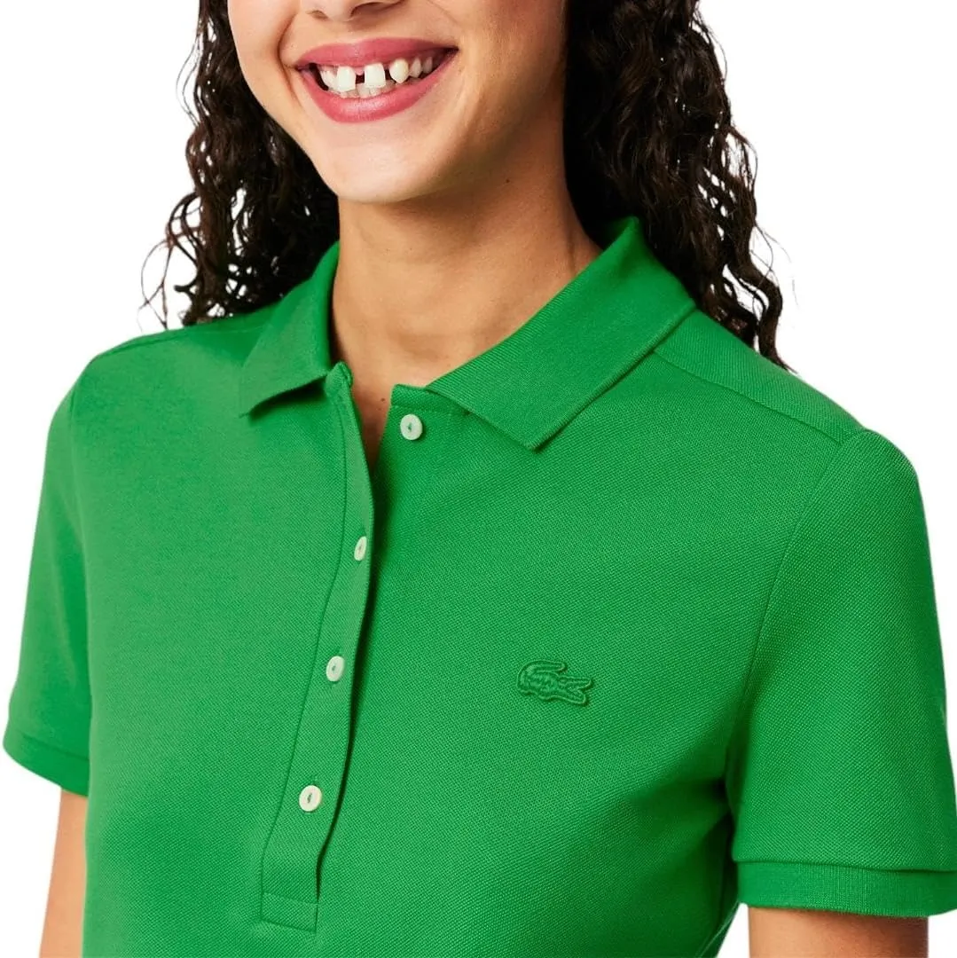 Lacoste Women's L.12.D Slim Fit Stretch Mini Pique Polo