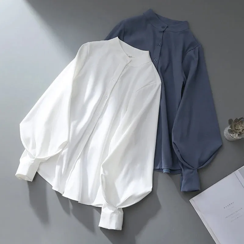 Marigold - Chic Lantern Sleeve Blouse for Women
