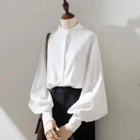 Marigold - Chic Lantern Sleeve Blouse for Women
