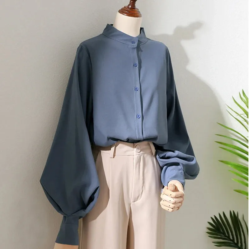 Marigold - Chic Lantern Sleeve Blouse for Women