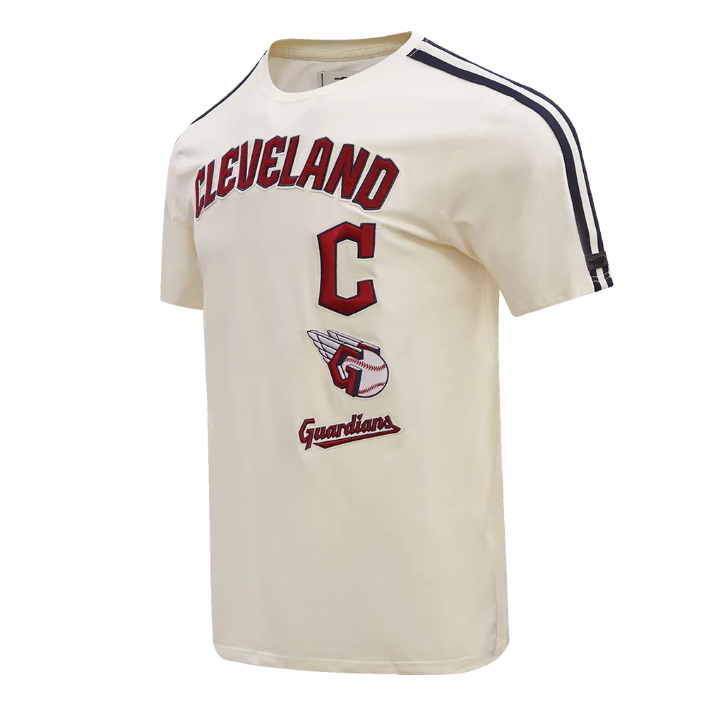 MLB CLEVELAND GUARDIANS RETRO CLASSIC MEN'S STRIPED TOP (EGGSHELL/ MIDNIGHT NAVY)