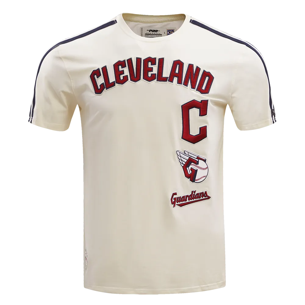 MLB CLEVELAND GUARDIANS RETRO CLASSIC MEN'S STRIPED TOP (EGGSHELL/ MIDNIGHT NAVY)