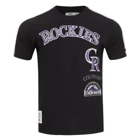 MLB COLORADO ROCKIES RETRO CLASSIC MEN'S STRIPED TOP (BLACK/GRAY)