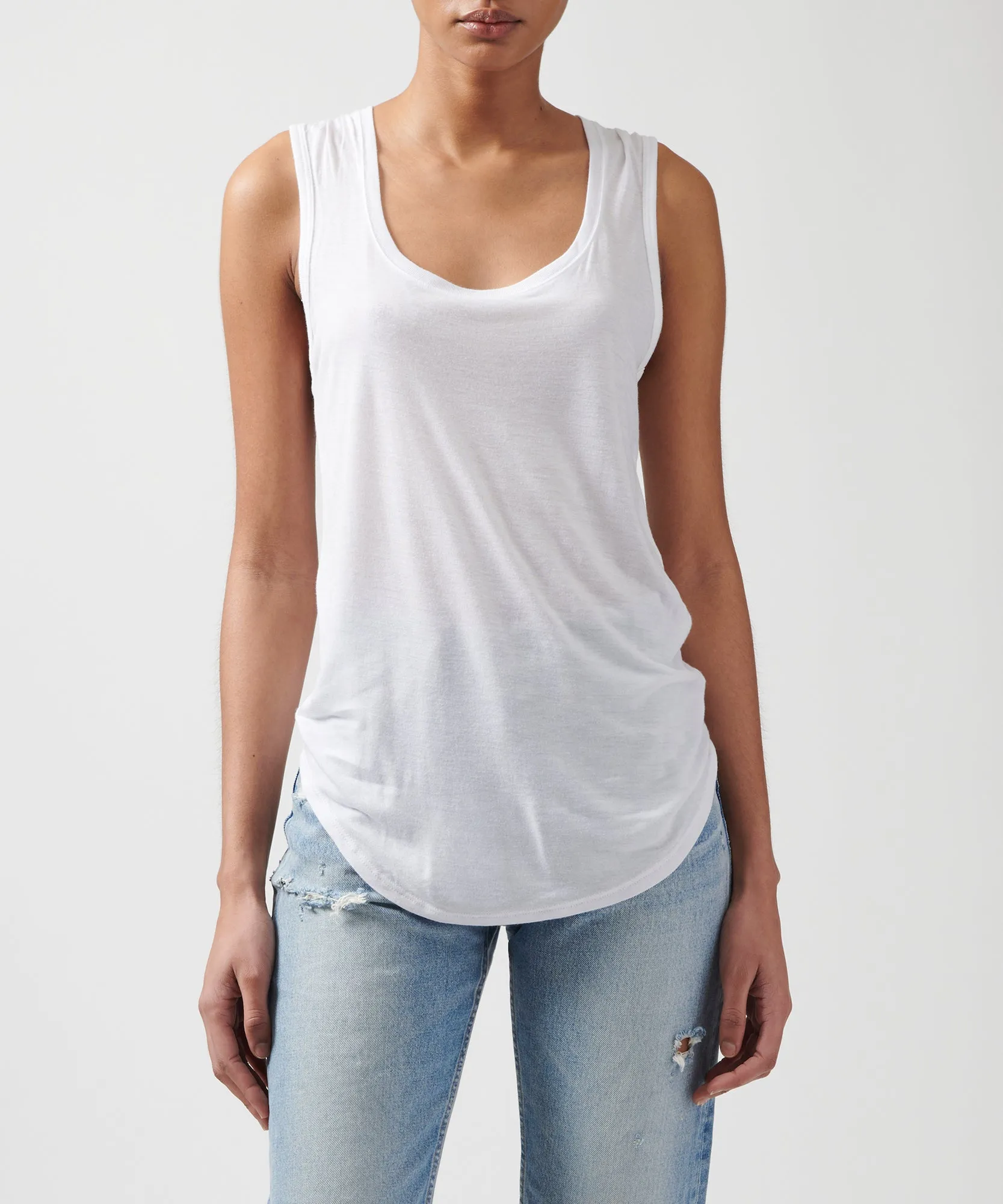 Modal Sweetheart Tank - White