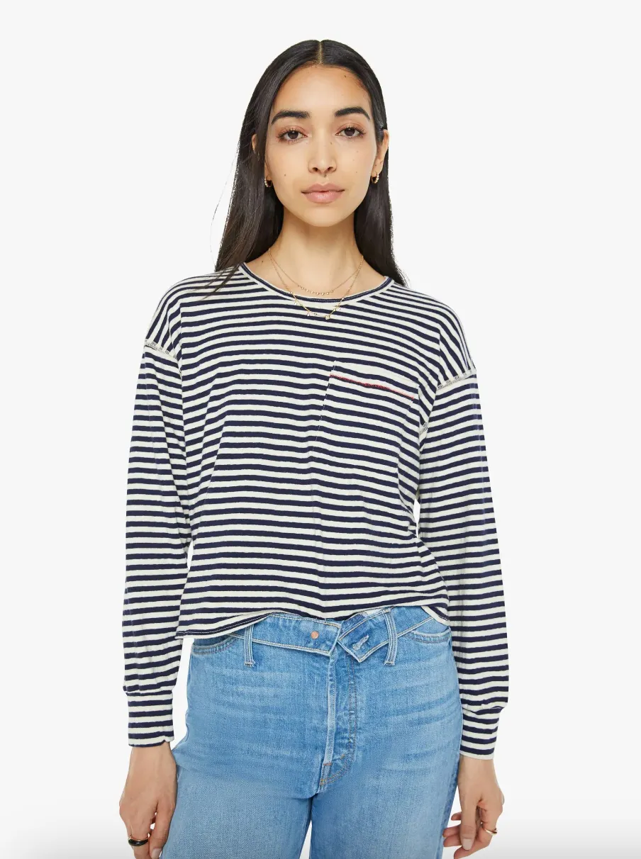 MOTHER DENIM THE DUGOUT SCOOP POCKET
