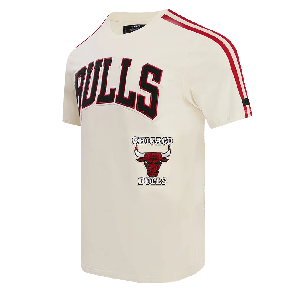 NBA CHICAGO BULLS RETRO CLASSIC MEN'S STRIPED TEE (EGGSHELL/ BLACK)