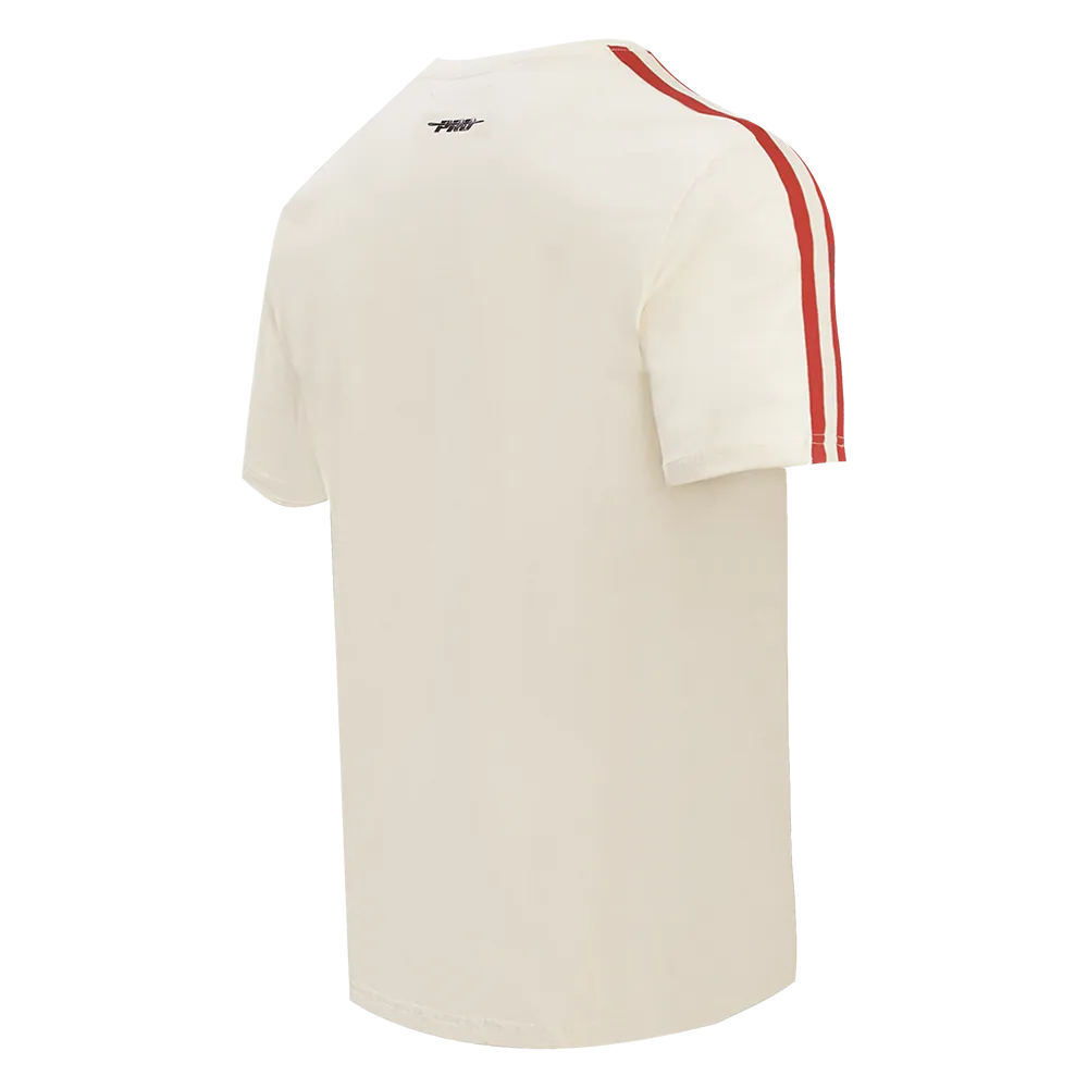 NBA CHICAGO BULLS RETRO CLASSIC MEN'S STRIPED TEE (EGGSHELL/ BLACK)