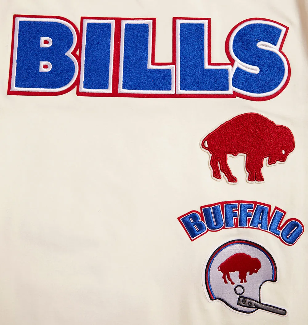 NFL BUFFALO BILLS RETRO CLASSIC MEN'S STRIPED TEE (EGGSHELL/ ROYAL BLUE)