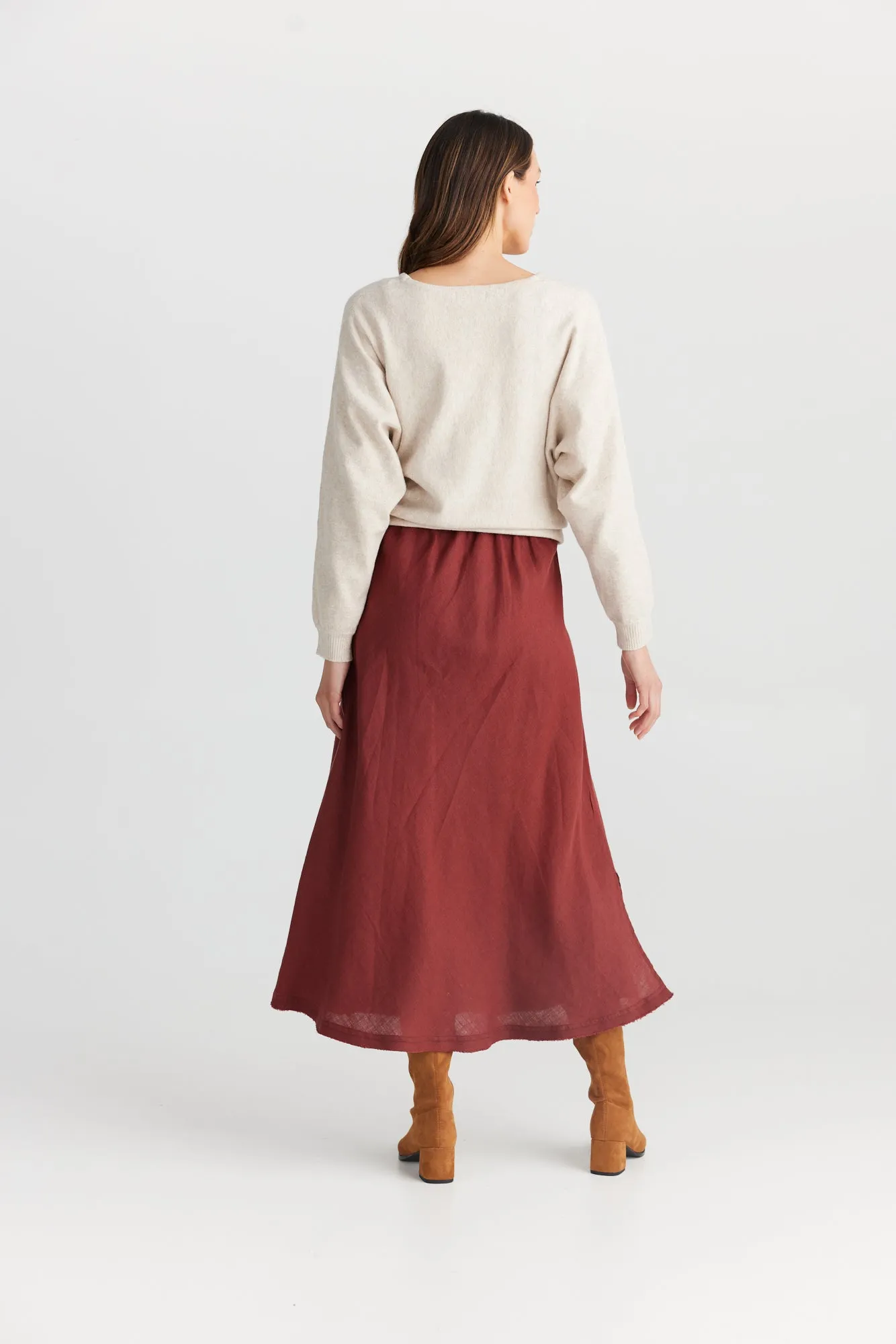 Sicily Skirt in Wine