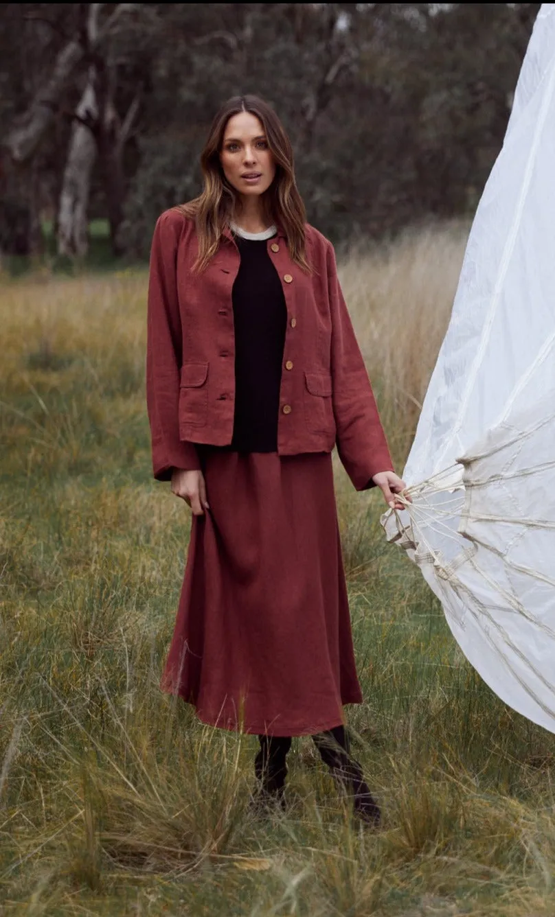 Sicily Skirt in Wine