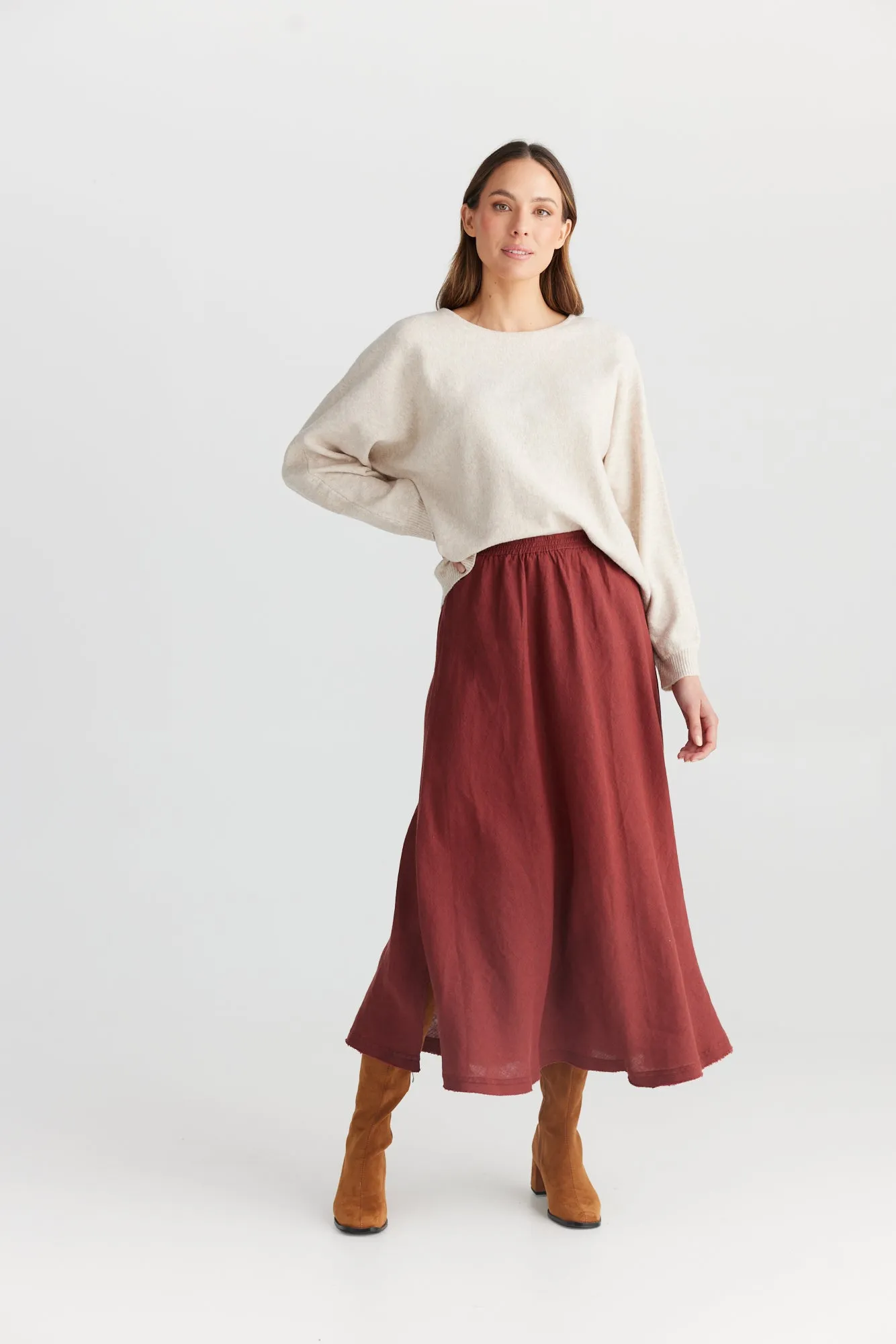 Sicily Skirt in Wine