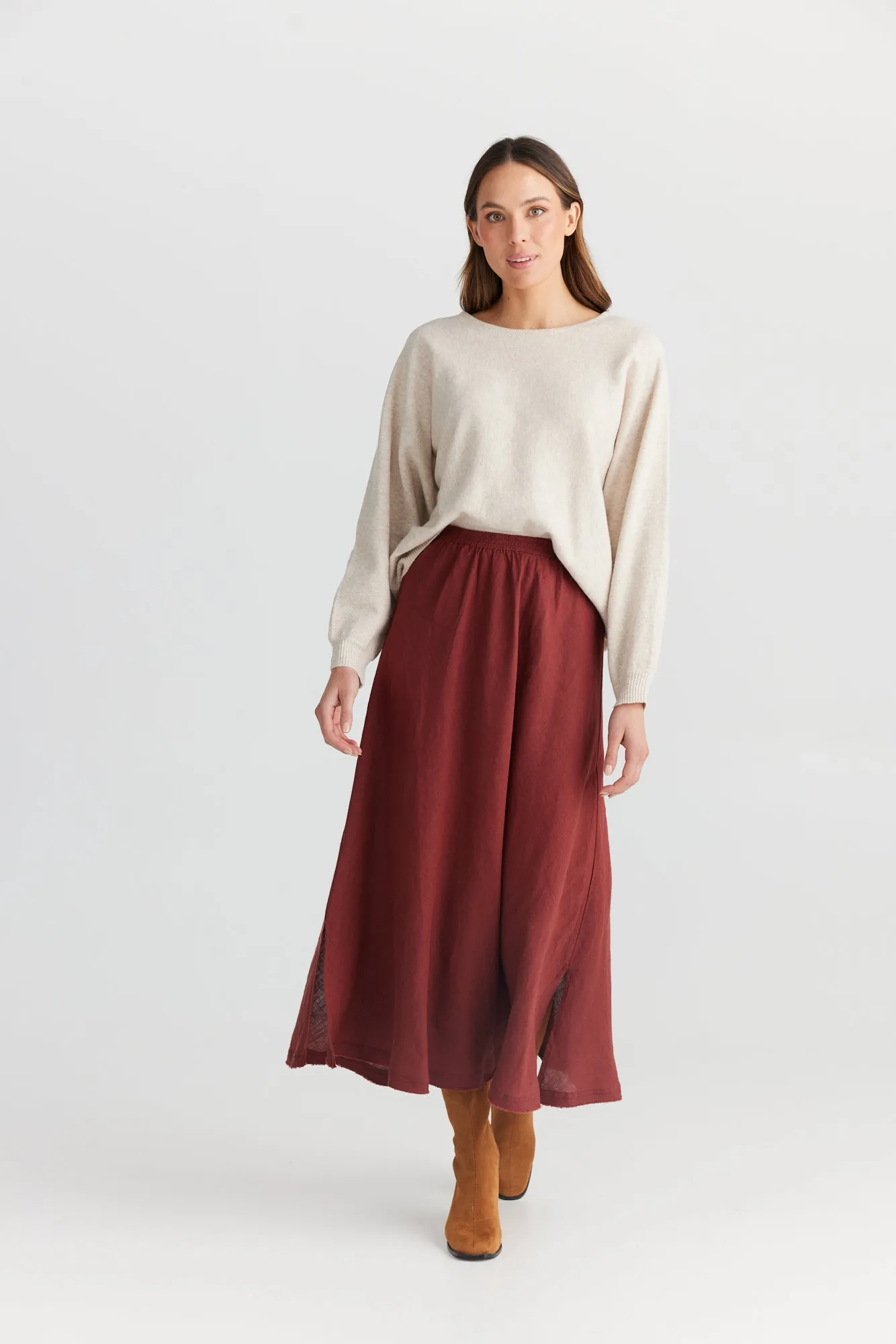 Sicily Skirt in Wine