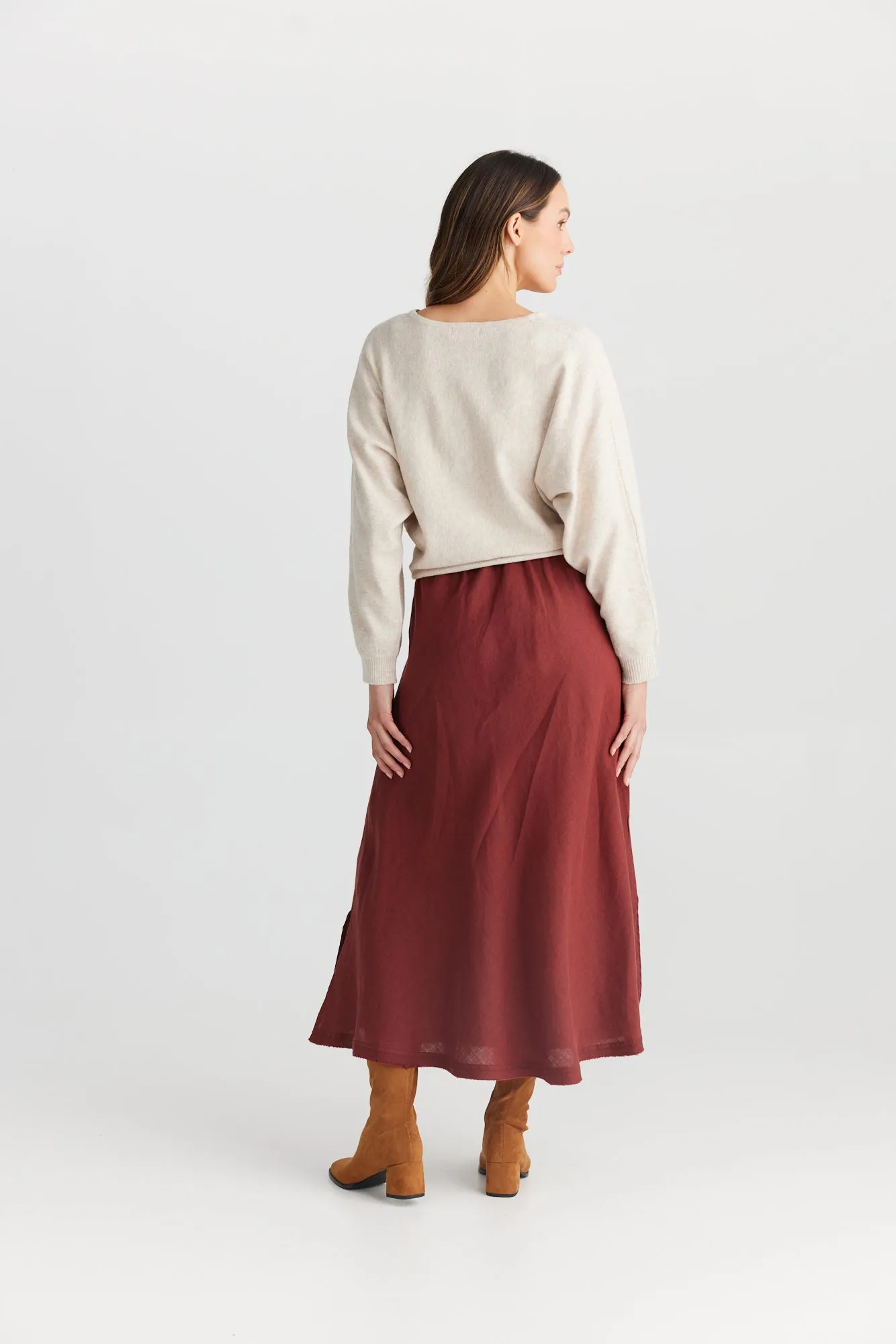 Sicily Skirt in Wine