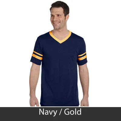 Sigma Phi Epsilon V-Neck Jersey with Striped Sleeves - 360 - TWILL