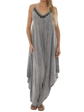 Sleeveless Women Wide Leg Harem Jumpsuit