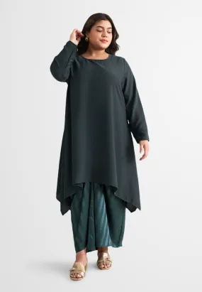 Syeera Long Elegant Raya Kurung Set - Green