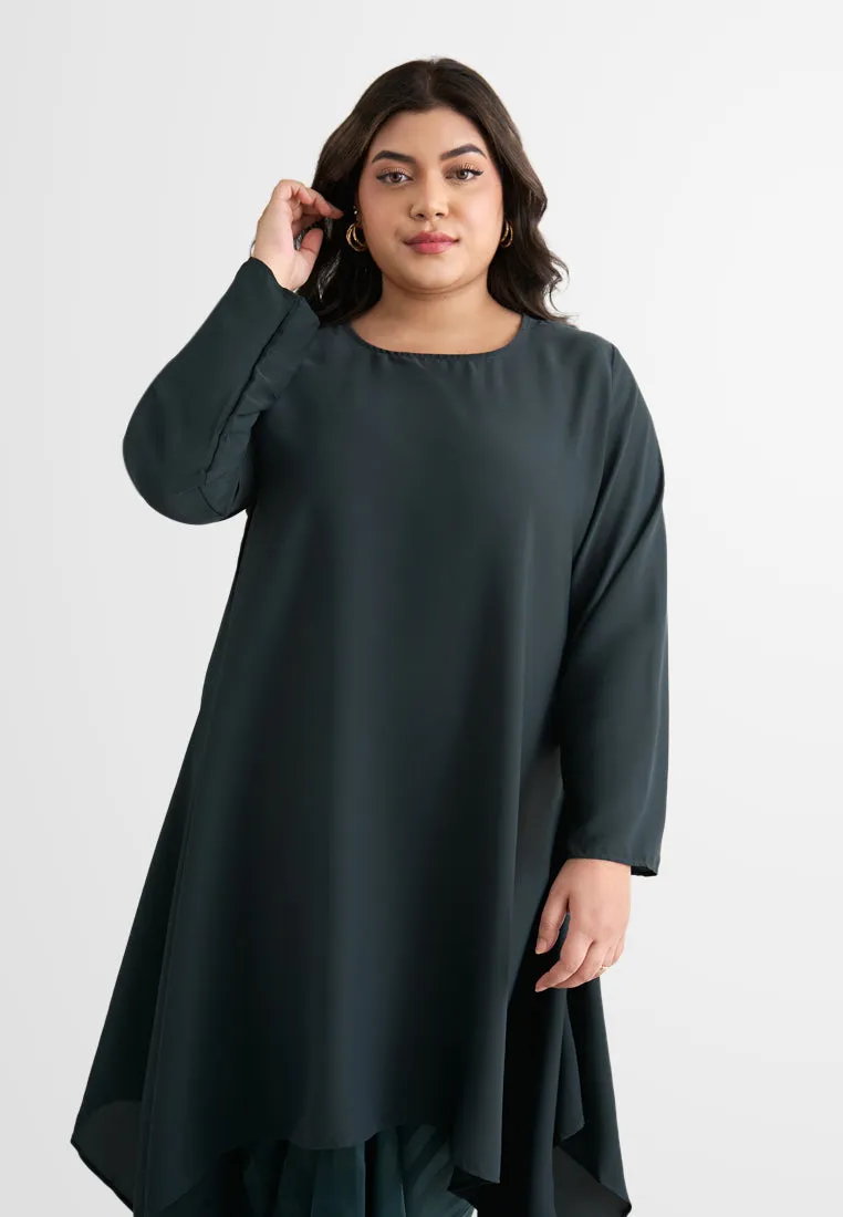 Syeera Long Elegant Raya Kurung Set - Green