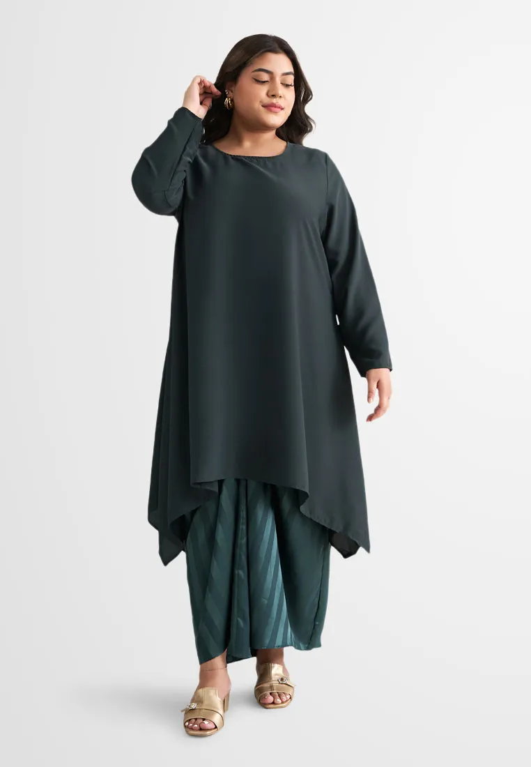 Syeera Long Elegant Raya Kurung Set - Green