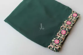 The Chic Embroidered Elegance - Bottle Green