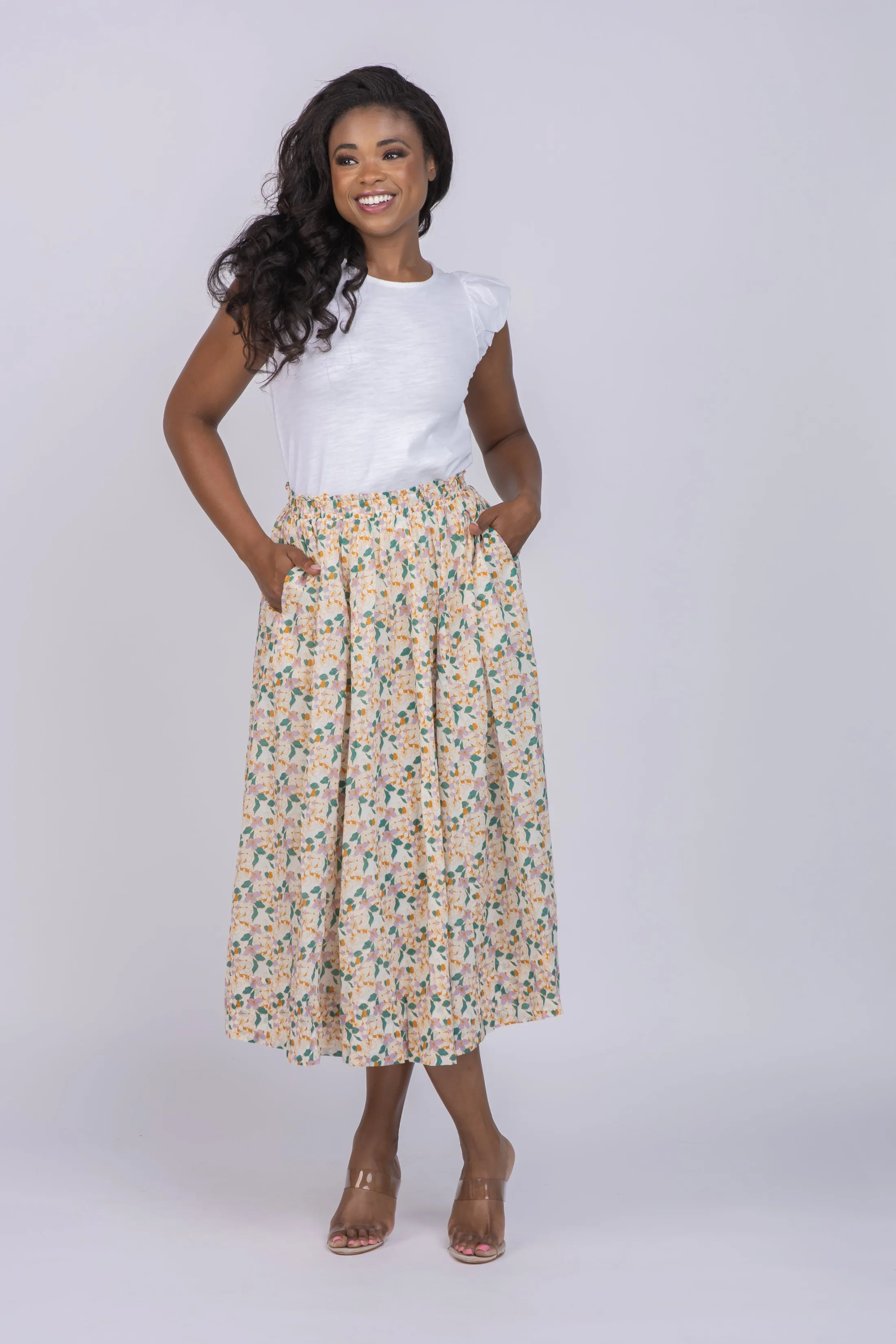 Trovata Flora Skirt In Lattice Vine